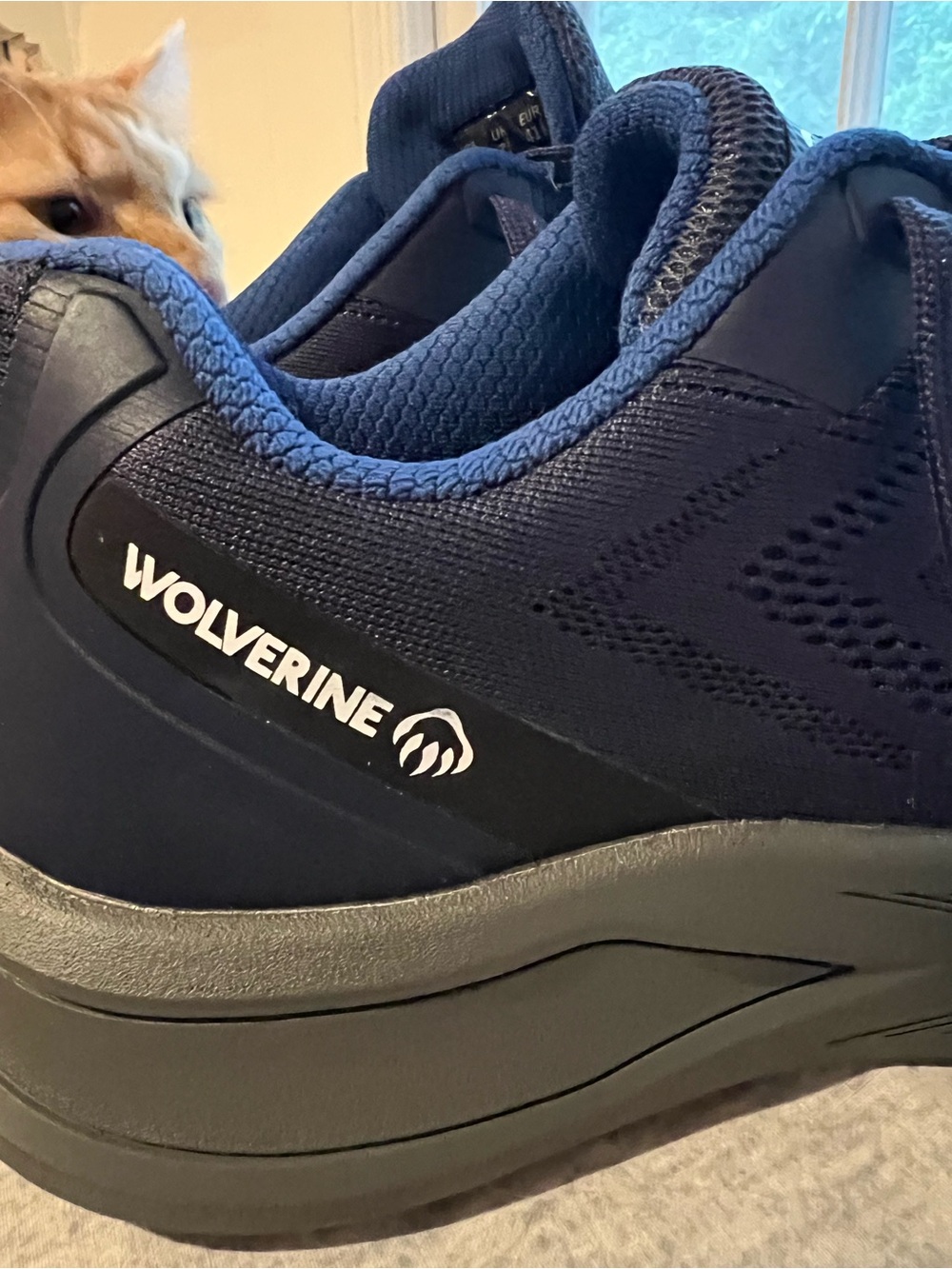 Men’s Wolverine Brand New Navy and Gray Men's Athletic Work Sneaker Size 8.5